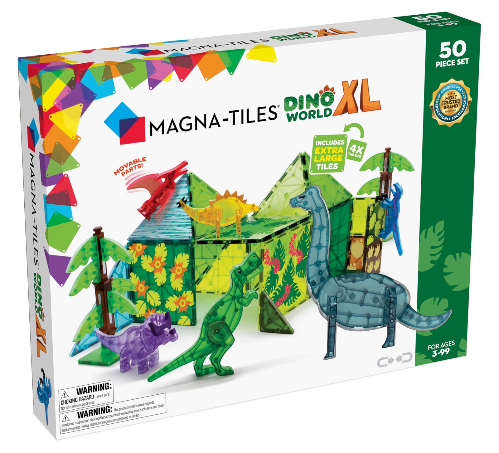 Magna-Tiles - Dino World XL 50 pcs set - (90228)