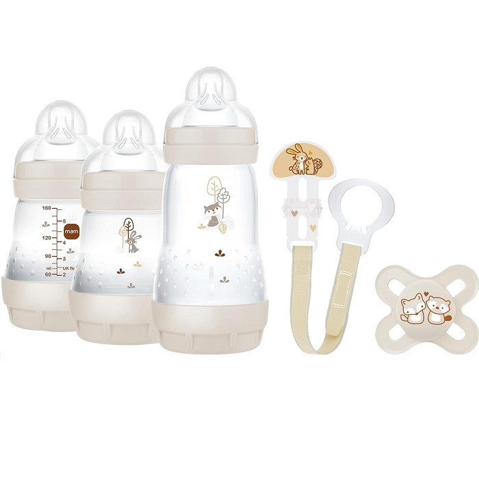 Mam Welcome To The World Set Regalo con 3 Biberon Easy Start Ciuccio e Portaciuc