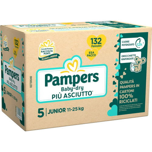 Baby Dry ESAPACK (tg 5) Junior 11-25 KG 132 pannolini