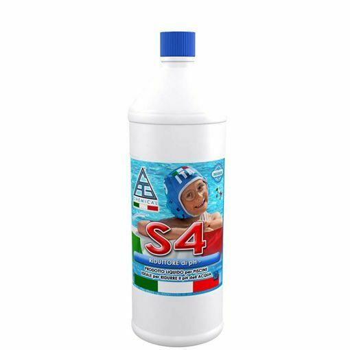 RIDUTTORE PH- ACQUA PISCINE S4 LIQUIDO CONCENTRATO 1 LT MADE IN ITALY