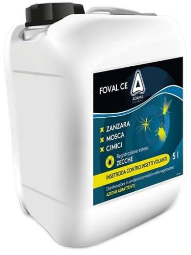 Adama FOVAL CE Insetticida Cipermetrina Tetrametrina mosche zanzare 5 LT