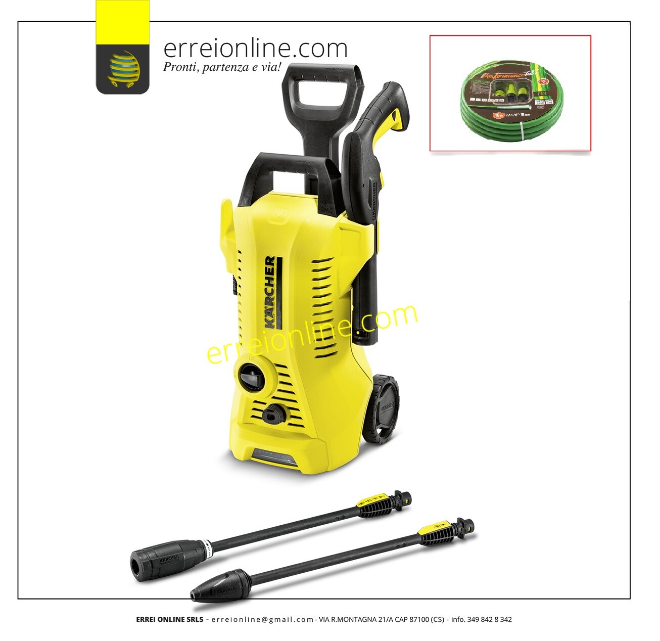 Idropulitrice Karcher K2 Premium Full control- ad acqua fredda + pistola + tubo