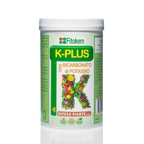 FITOKEM K-Plus 1kg - Bicarbonato di Potassio Puro Aiuto per Piante e Agricoltura