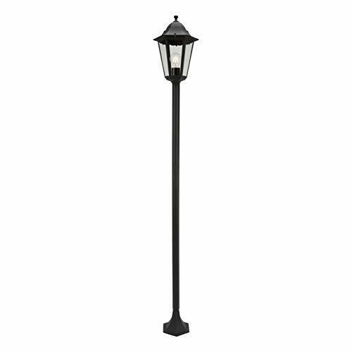 Smartwares 5000.035 Lampione Ghisa, Lanterna Classica, Alluminio/Vetro, Nero (d2