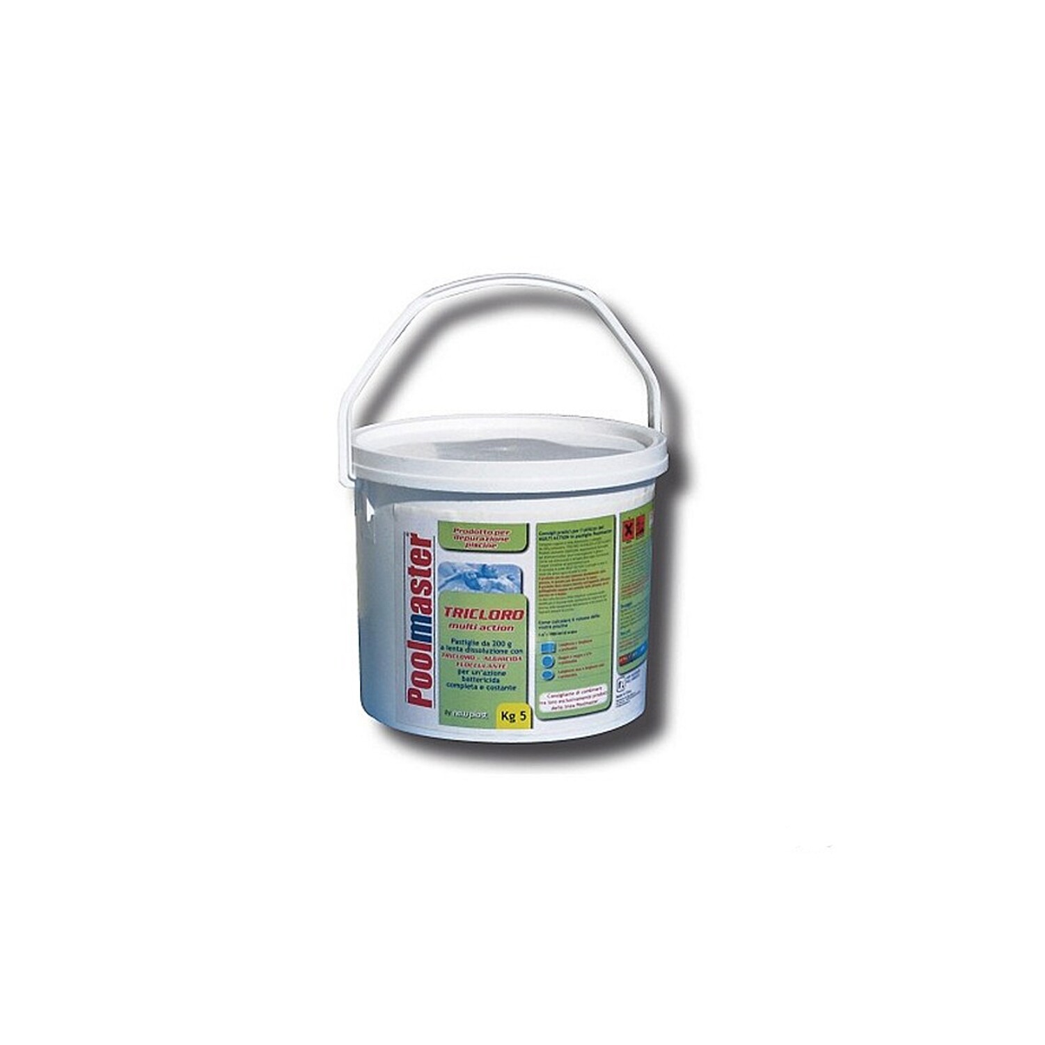 TRICLORO IN PASTIGLIE 5 KG ACQUA PISCINA MULTIAZIONE ANTIALGHE FLOCCULANTE