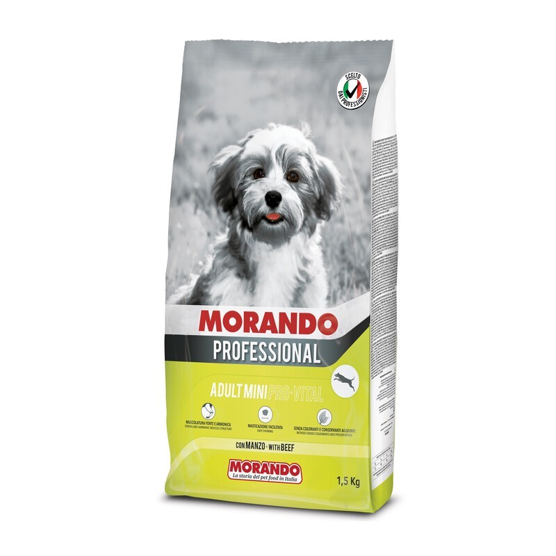 CIBO CANE MORANDO 1,5 KG ADULT MINI POLLO