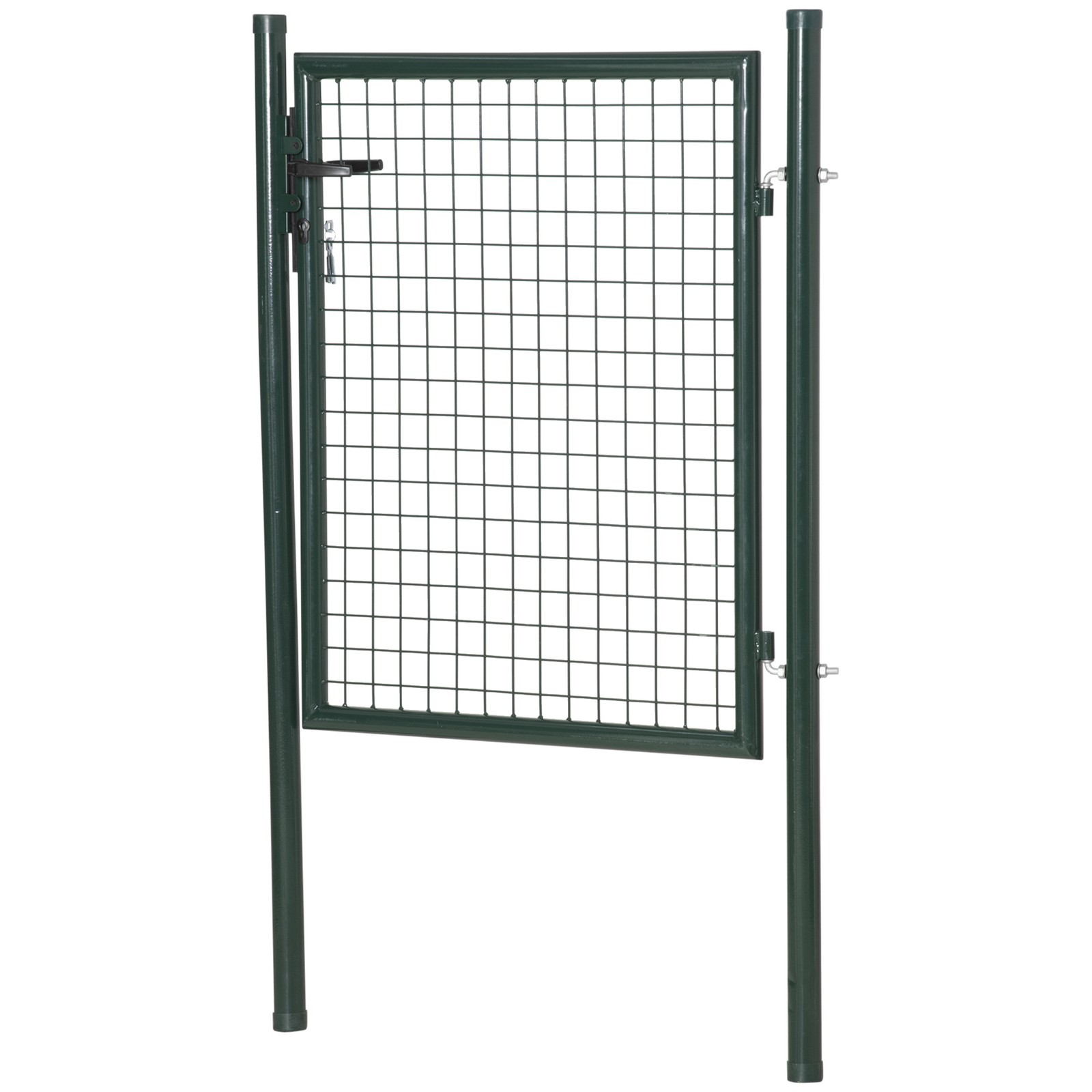 HOMCOM Cancello da Giardino in Acciaio Antiruggine, 97x150cm