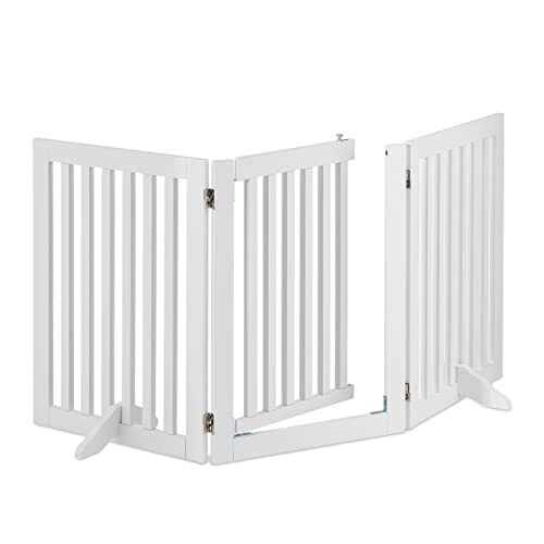 Relaxdays Cancelletto per Bambini con Porta, HxL: 70 x 154 cm, Barriera (J3A)