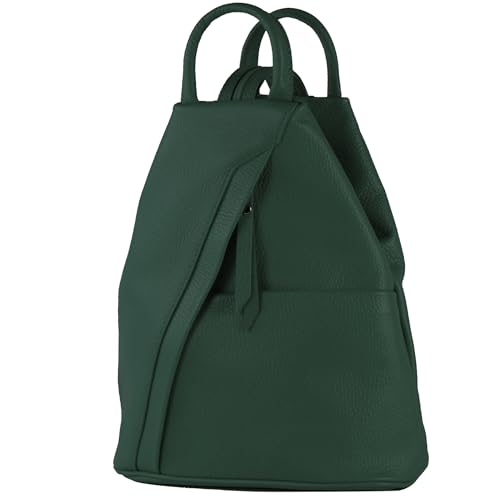Modamoda De - T180 - Ital Borsa Da Donna Zaino In Nappa, Colore:Benzina