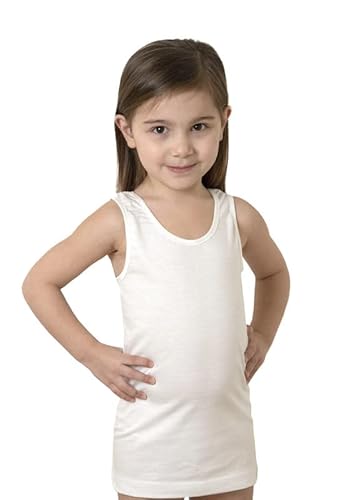 Zzz Zzz Petite Abeille Made In Italy -3 Maglie/Canottee Per Bambina 100% Puro Cotone Da3 A 14 Anni (Raso,6)