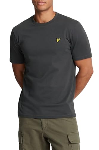 Lyle & Scott Uomo T-Shirt Tinta Unita Grigio Canna Di Fucile Xxl