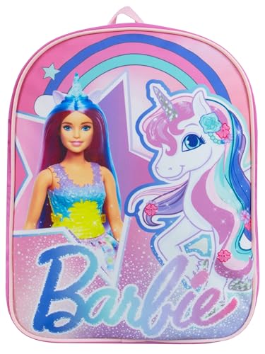 Barbie Zaino Bambina | Borsa Unicorno Bambina | Zainetto Ragazza | Zaino Scuola Bambine | Borsa Bambini | Taglia Unica Rosa