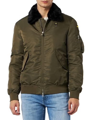 Blauer Giubbini Corti Imbottito Ovatta Giacchetto, 659 Oliva Scuro, 3Xl Uomo