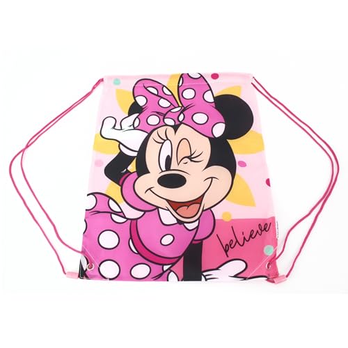 Disney Minnie Mouse Zaino Da Palestra Per Ragazze, Borsa Da Scuola Zaino Con Coulisse Per Ragazza, Borsa Da Viaggio, Zaino Da Viaggio, Regalo Per Bamb