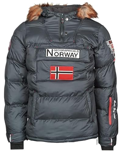 Geographical Norway - Parka Con Passamontagna Caldo, Da Uomo, Impermeabile, Con Cappuccio In Pelliccia Spessa, Per Esterni, Giacca Calda Da Vento, Inv