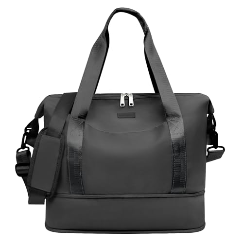 Cnmtcco Zaino Per Ryanair 40X20X25, Bagaglio A Mano Per Easyjet 45X36X20, Piccola Borsa Da Viaggio Espandibile Dotato Di Tracolla (Nero)