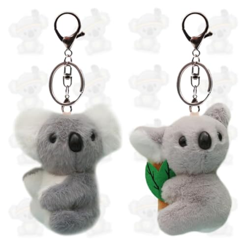 Plnvnvp 2Pcs Portachiavi Koala Peluche, 10Cm Koala Doll Keychain Portachiavi Animali Peluche, Per Borsa Auto Chiave Ciondolo Borsa Zaino Per Bambini R