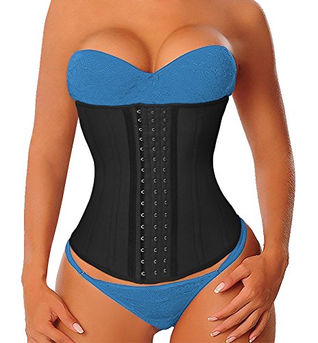 Yianna Donna Corsetto Stringivita Modellante Dimagrante Pancera Contenitiva Corpetto Body Shaper Contenitivo Waist Trainer Nero 110688 Size Xs