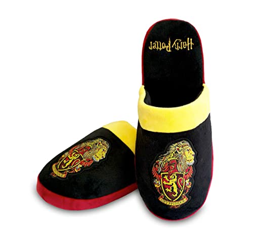 Official Harry Potter Grifondoro Plush Slip On Hogwarts Ciabatte - Grifondoro, 8-10 Uk / 42-45 Eu / 9-11 Us