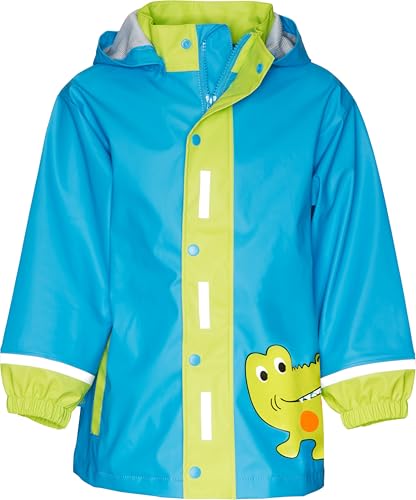 Playshoes Giacca Da Pioggia, Abbigliamento Antipioggia Antivento E Impermeabile Unisex - Bambini E Ragazzi, Coccodrillo, 140