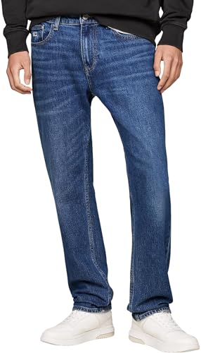 Tommy Jeans Uomo Jeans Ryan Regular Straight Fit, Blu (Denim Dark), 31W/32L