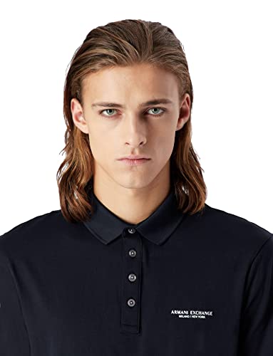 Armani Exchange 4 Buttons Polo, Uomo, Blu, S