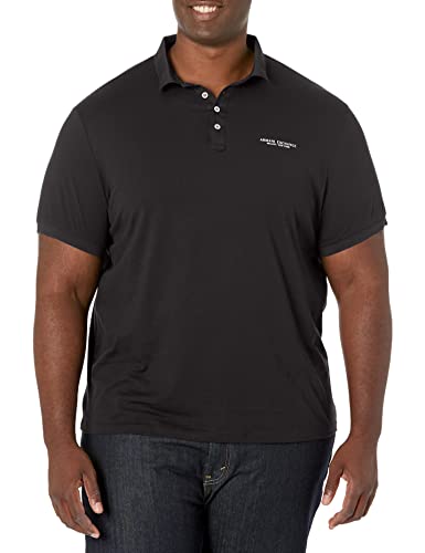 Armani Exchange 4 Buttons Polo, Uomo, Nero, Xl