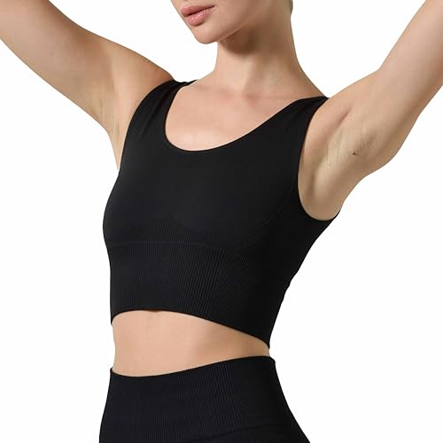 Risalti Top Donna Elegante Costina Ilena - Reggiseno Sportivo Donna, Top Sportivo Donna Fitness In Microfibra, Reggiseno Senza Ferretto, Bralette Donn