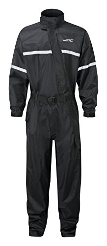 Jdc Motociclo Motocicletta Tuta Intera Anti Acqua Antiacqua 1Pc 1 Pezzo Pioggia - Shield - Nero - Xxl - Lunghezza Regolare