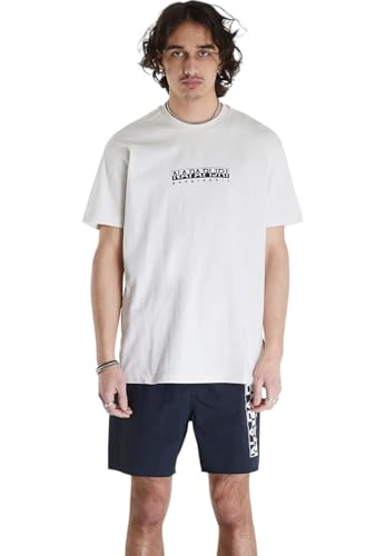 Napapijri S-Box Ss T-Shirt, Sussurro Bianco, Xl