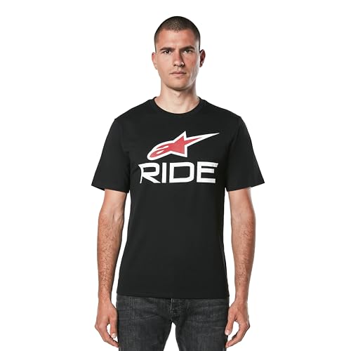 Alpinestars Ride T-Shirt, Nero/Bianco/Rosso, Xl Uomo