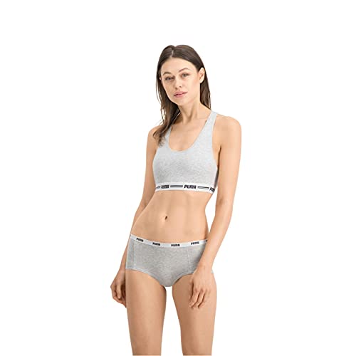 Puma Mini Short, Biancheria Intima Donna, Bianco/Grigio/Nero, Xl
