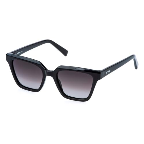 Sting, Sunglasses Junior, Ssj744-49-700P, Shiny Black, Junior, Nero Luccicante, 49 Eu