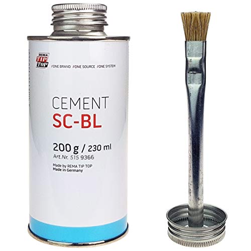 Rema Tip Top Special Cement Sc-Bl - Prodotto Per La Riparazione Degli Pneumatici, Barattolo Da 200 G Con Pennello