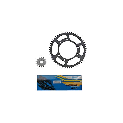 Kit Chaine Adaptable Derbi 50 Senda Drd 2002+2005 420 14X53 (Alesage 105Mm) (Demultiplication Origine) -P2R-