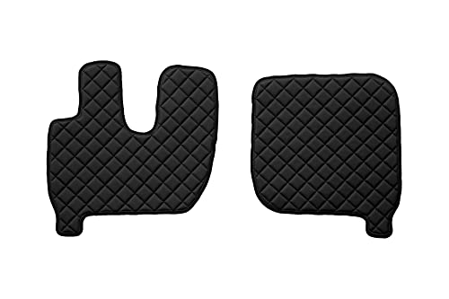 F-Core Tappetini (Autista + Passeggero) Camion Compatibile Per Iveco Stralis 01.02-12.12 Active Space Nero