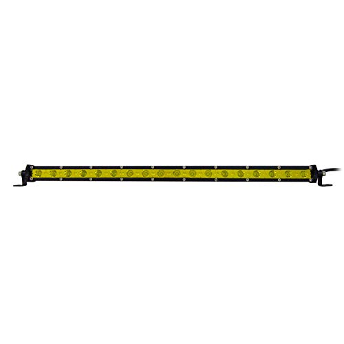 Willpower Barra Led 4X4 Barra Luce De Led Ambra Gialla 50Cm 90W Faretto Faro Luci Da Lavoro Led 12V 24V 6000K Fendinebbia Impermeabile Luci Off Road P