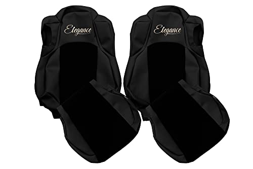 F-Core Coprisedili Camion Compatibile Per Mercedes Actros Mp 4 01.11-12.18 Actros Mp 5 01.19- Conducente Ventilato Passeggero Ventilato Nero