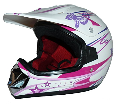 Protectwear Casco Bambini Cross E Corsa, Rosa, Taglia Xxs