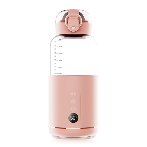 Avcxec Baby Scaldabiberon Portatile Nomad, 300 Ml Scaldabiberon Portatile Senza Fili, Temperatura Regolabile Da 37°C A 55°C, Scaldabiberon Portatile P