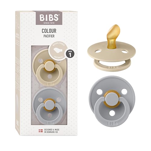 Bibs Colour Anatomical, Set Di 2 Ciucci, Succhietto Senza Bpa, Tettarella Anatomica. Lattice Di Gomma Naturale, Prodotto In Danimarca/Ue. Misura 1 (0-