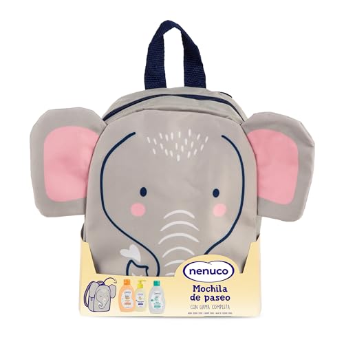 Nenuco Pack Baby Zaino Da Passeggiata Elefante, Con Gamma Completa, Colonia, Sapone, Shampoo E Latte Idratante, 4 X 200 Ml