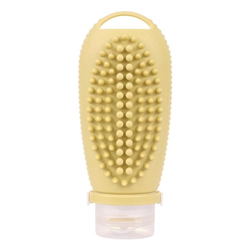 Casstaly Bottiglia Vuota Ricaricabile Da Viaggio In Silicone Con Spazzola Per La Pulizia, Bottiglie Portatili Per Shampoo, Lozioni, Cosmetici, Conteni