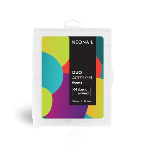 Neonail Unghie Finte Dual Form - Forme Duo Acrylgel - Gel Unghie Ricostruzione Dual Form Kit - Tip Unghie - Nail Form - Forme Doppie Per Unghie - 04 C