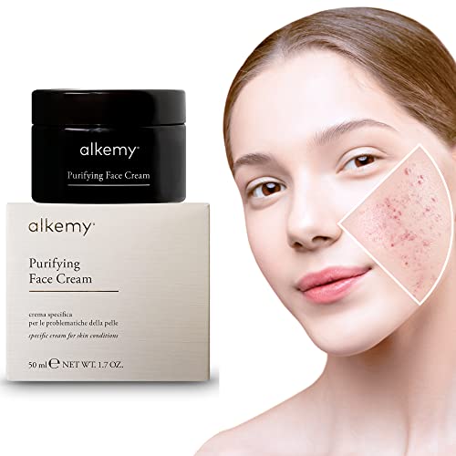 Alkemy Crema Anti Brufoli E Imperfezioni - Cosmetica Naturale - Trattamento Acne Dermatologicamente Testato - Forte Azione Lenitiva Con Effetto Purifi