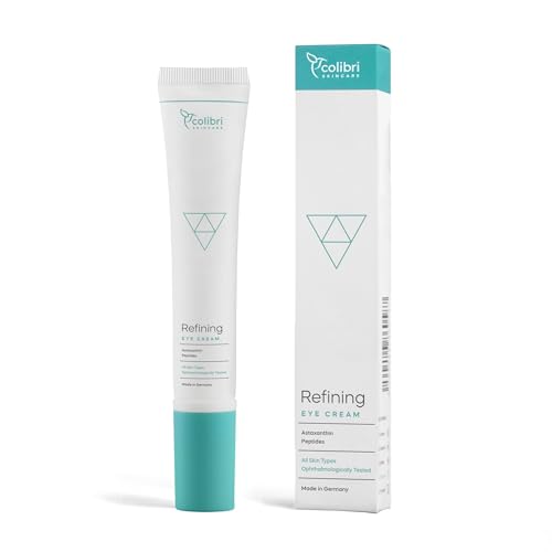 Colibri Skincare Refining Eye Cream (20Ml) - Crema Contorno Occhi Antirughe Contro Le Occhiaie, Aiuta A Ridurre Il Gonfiore, Per Una Pelle Luminosa E