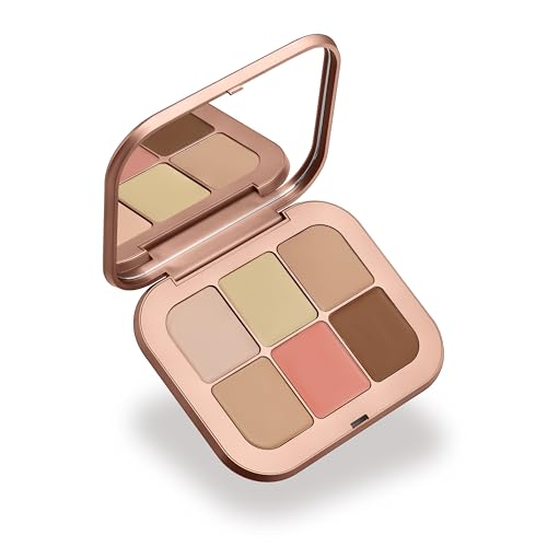 Kiko Milano Golden Oasis All Over Face Palette 01, Palette Viso Con Correttore, Fondotinta, Bronzer E Blush