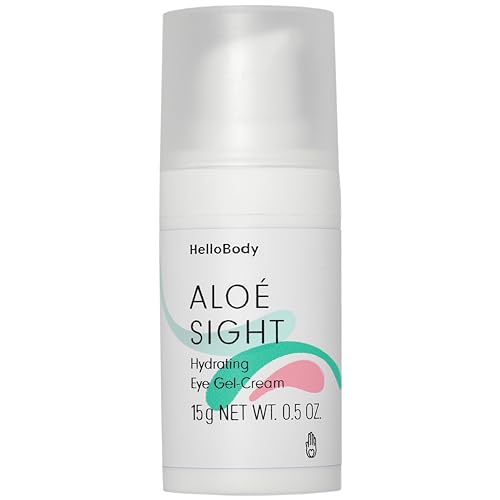 Hellobody Aloé Sight Gel Tonificante Per Gli Occhi (15 Ml) – Idratante Per La Pelle Da Normale A Secca – Con Aloe Vera, Estratto Di Cetriolo E Ialuron