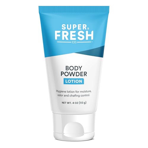 Super Fresh Body Powder Lotion, Anti-Chafing, Talc Free, No Mess Body Powder For Men And Women By Sweatblock