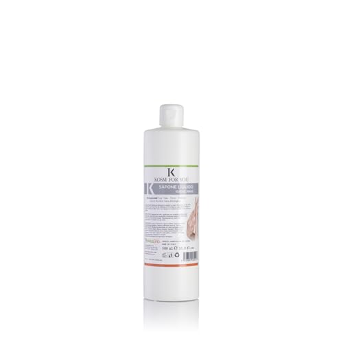 Kosmforyou Sapone Liquido Mani Con Oli Essenziali, Tea Tree E Aloe Vera Biologica - Pulisce E Idrata La Pelle (500 Ml)